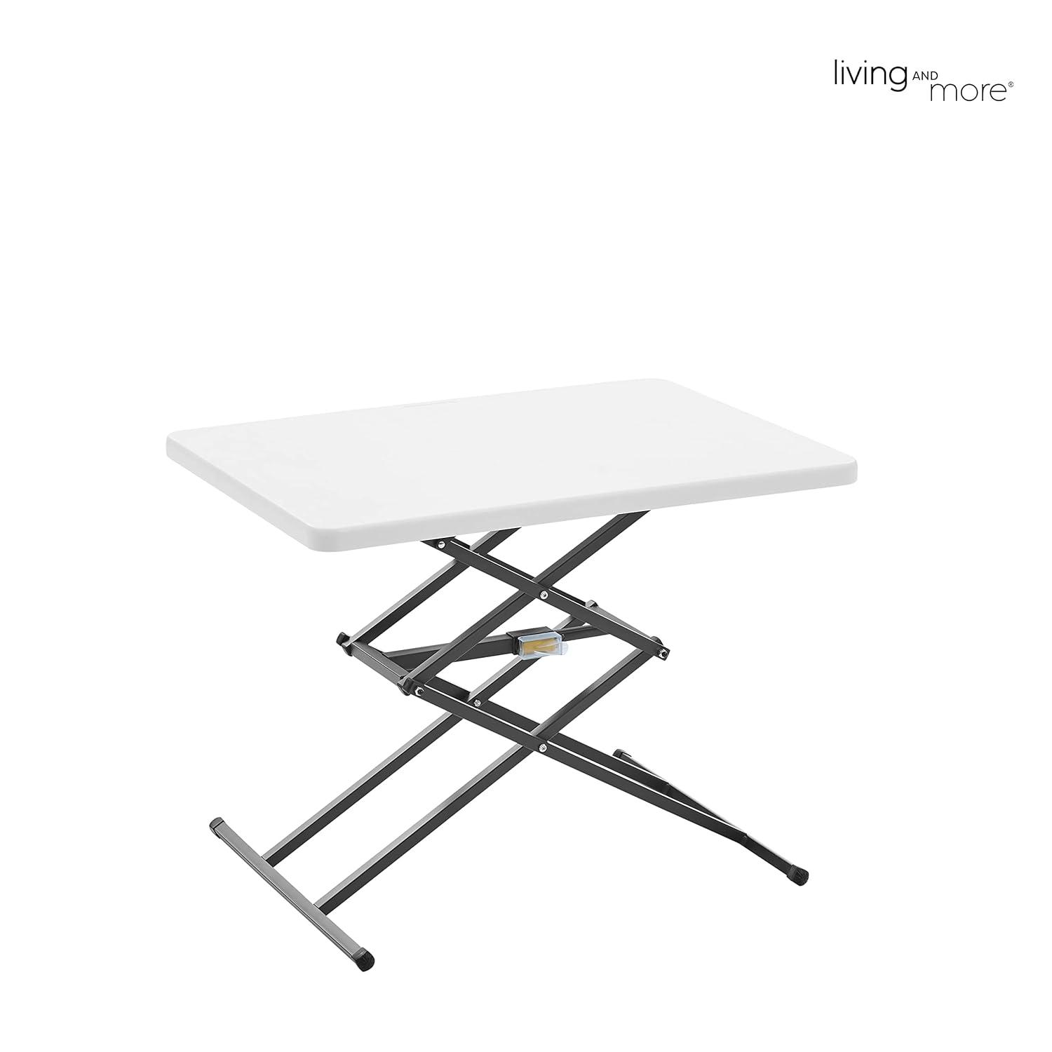 MASMIO 28Inch Height-Adjustable Portable Dinner Table
