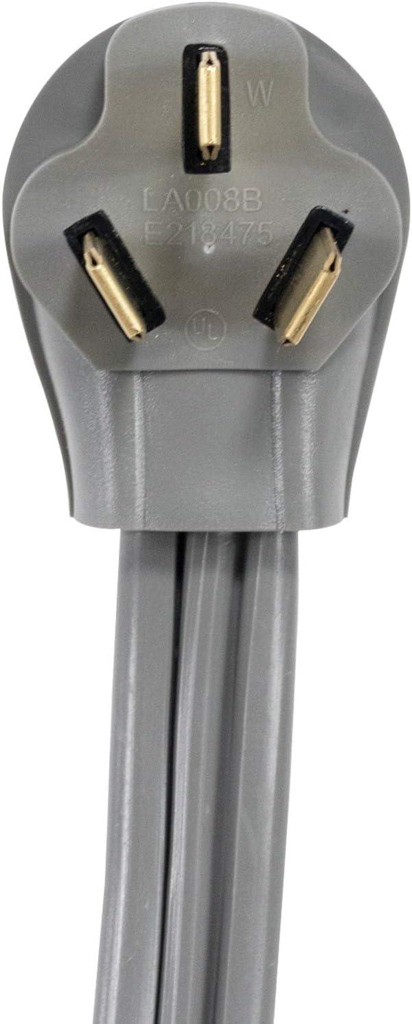 Certified Appliance Accessories 40-Amp Appliance Power Cord, 3 Prong Range Cord, 3 Wires with Open-End Connectors, 6 Feet, Copper Wire