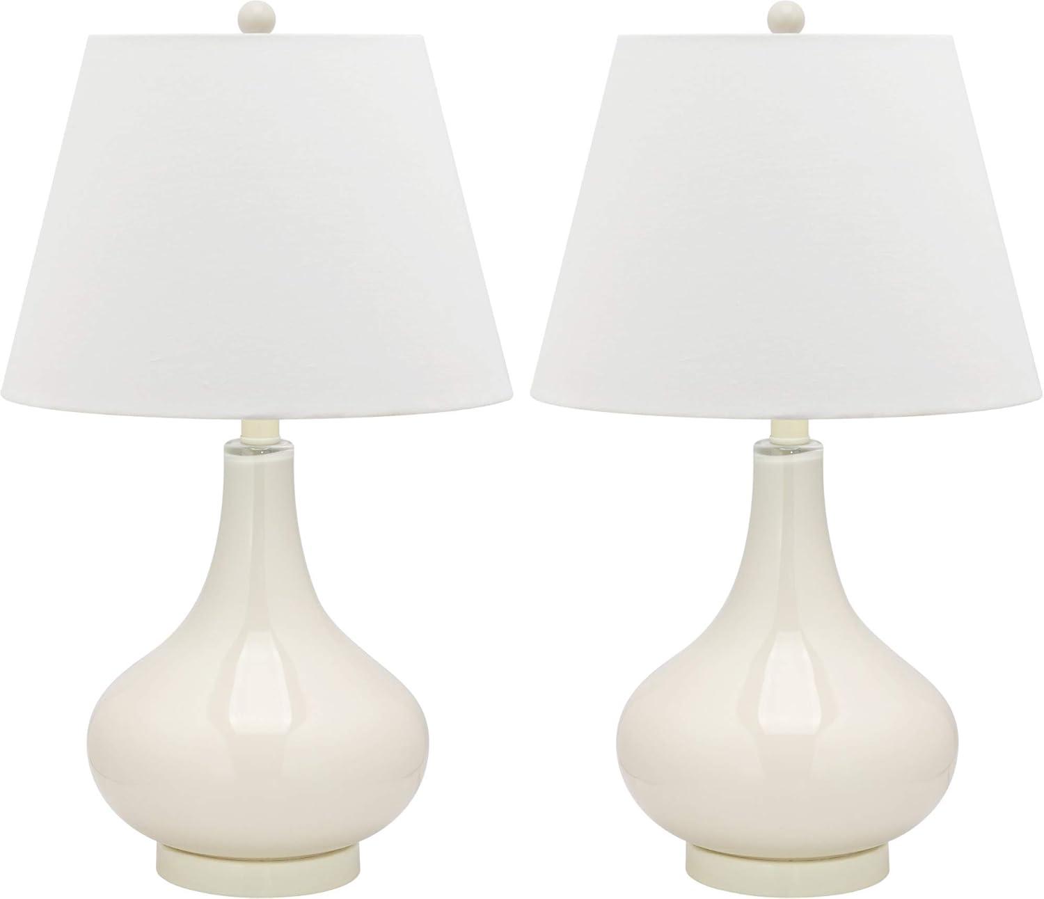 Amy Gourd Table Lamp (Set of 2) - 24 Inch Height - LIT4087 - White - Safavieh