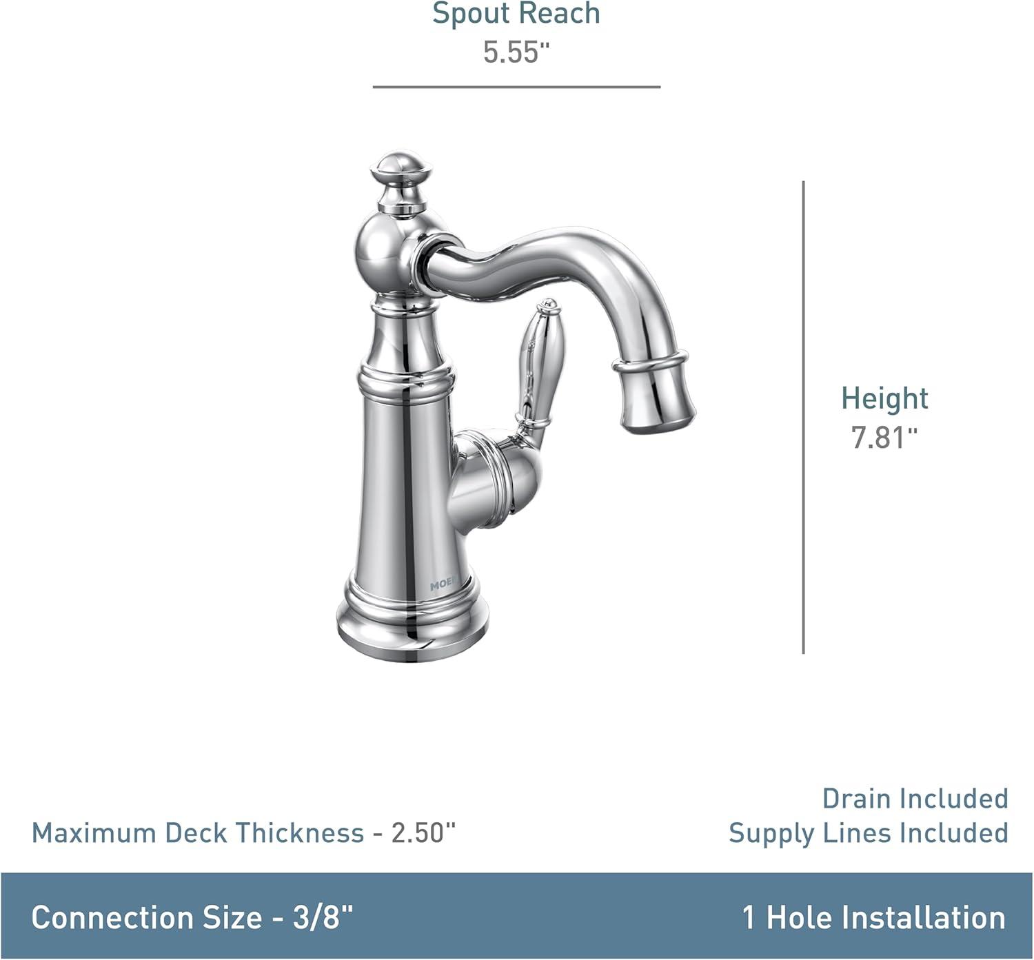 Weymouth Single Hole Bathroom Faucet With Drain Assembly