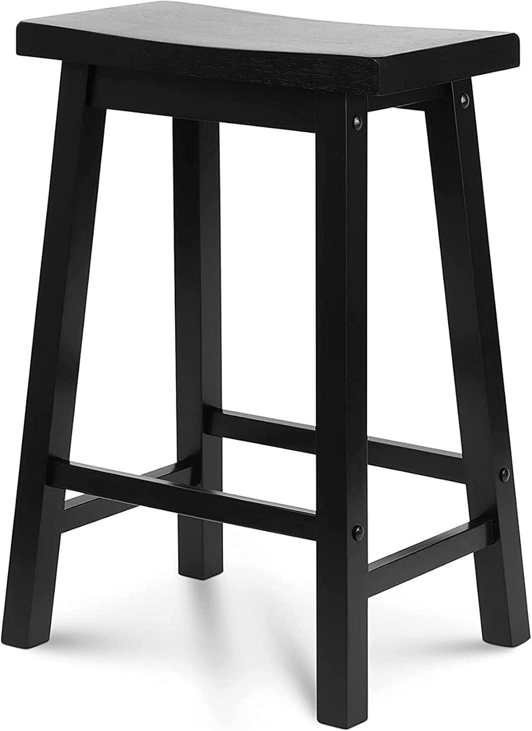 PJ Wood Solid Wood Accent Stool