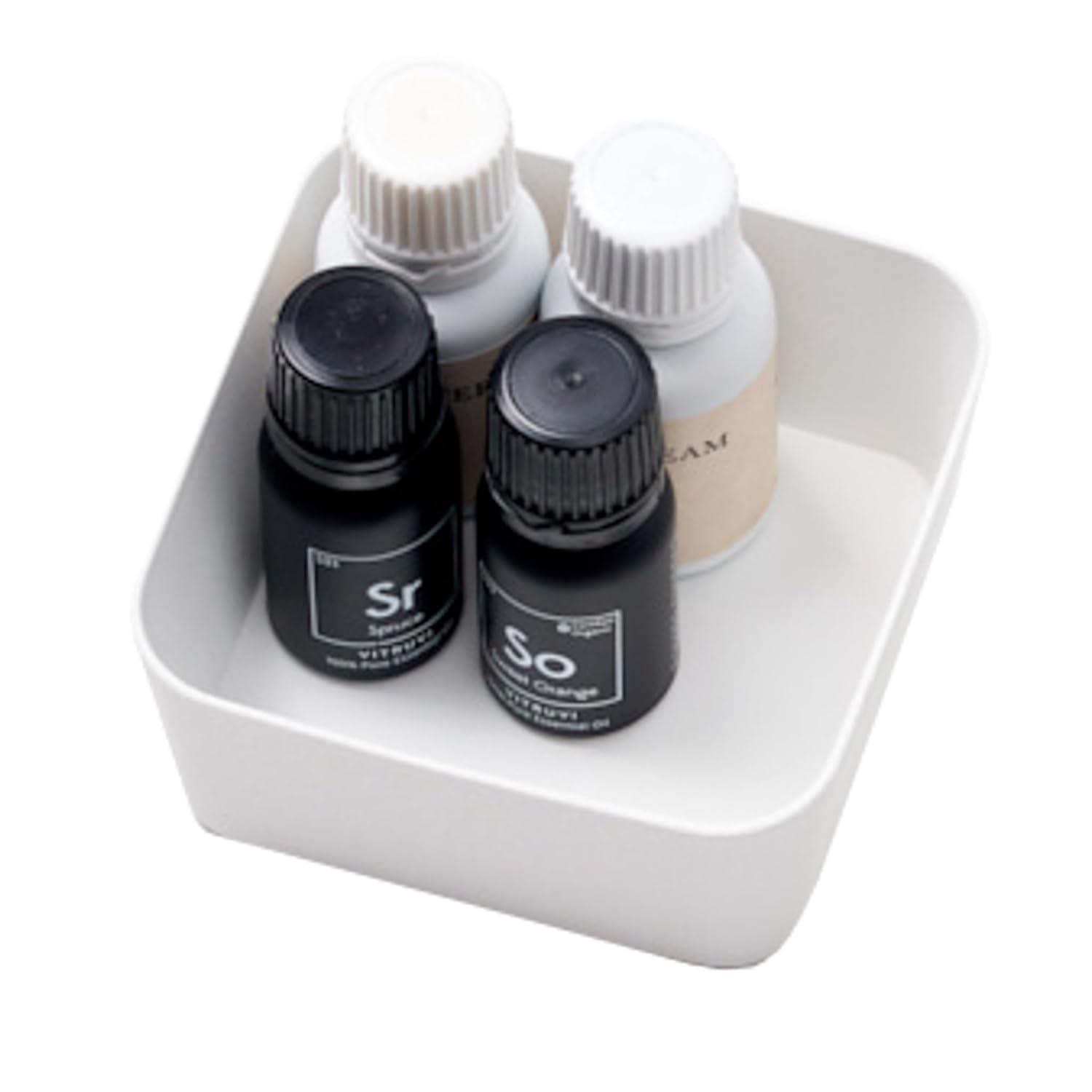 Yamazaki Home Space Saving Vanity Tray, Square, Steel, Small
