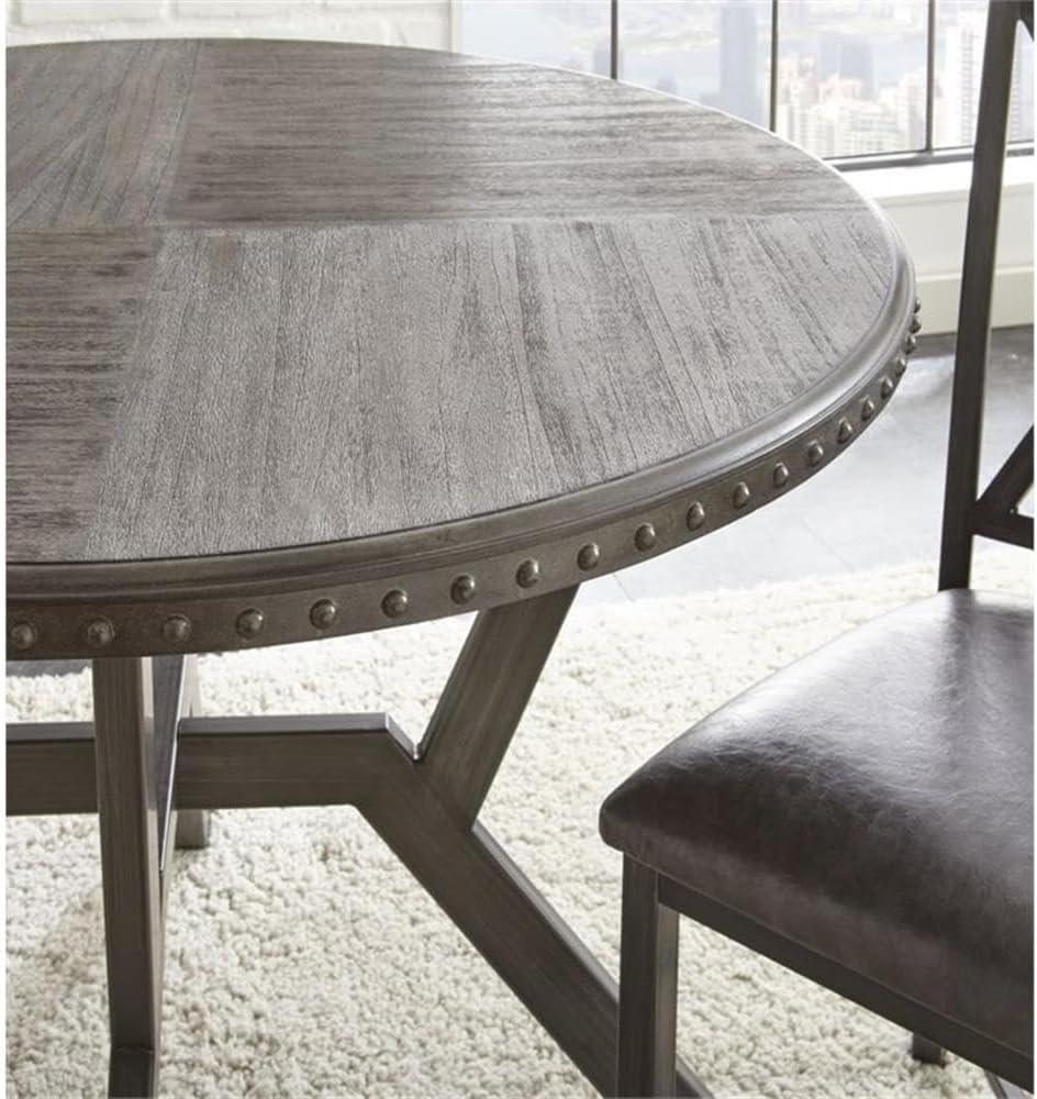 Alamo Round Dining Table Gray - Steve Silver Co.