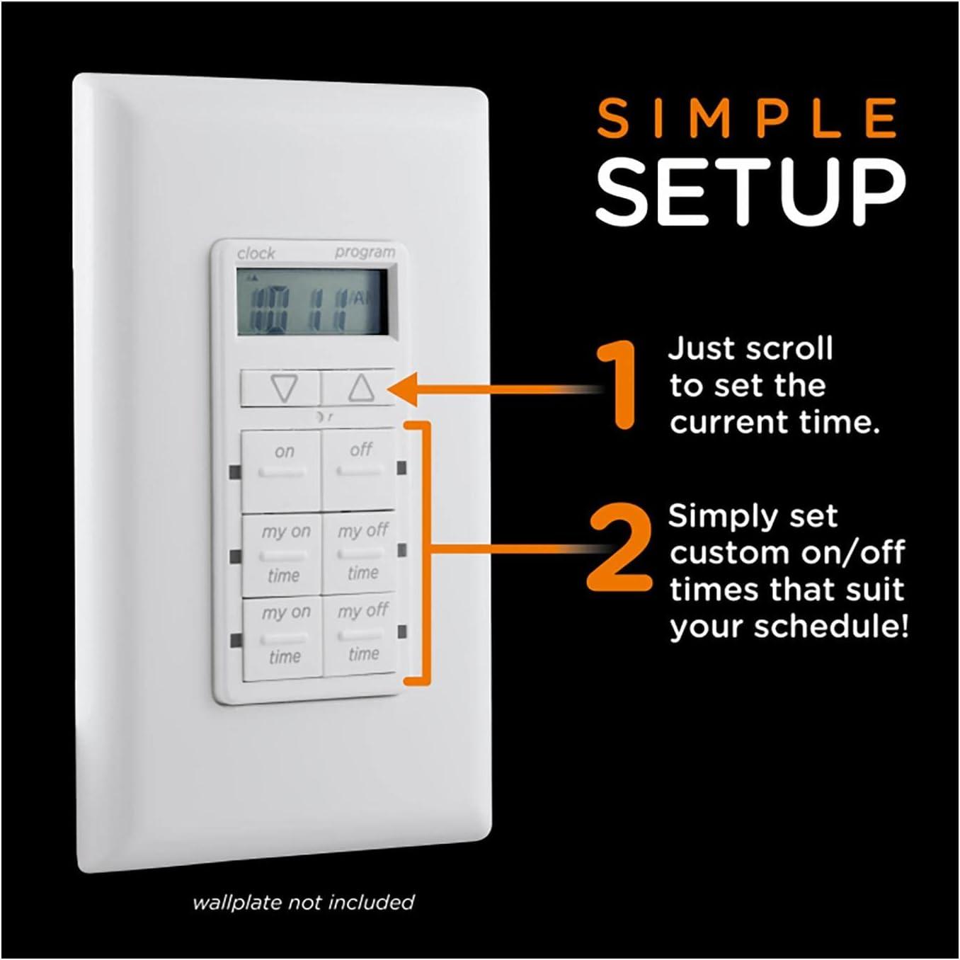 myTouchSmart Simple Set In-Wall Digital Timer, 26893-P1