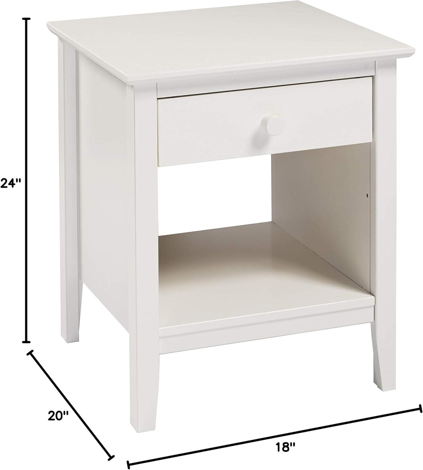 Alaterre Simplicity Nightstand, White