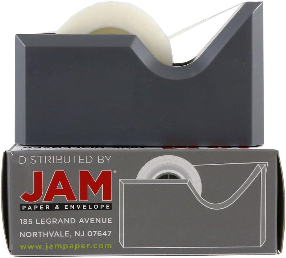 JAM Paper Colorful Desk Tape Dispenser, 4.5 x 2.5 x 1.75, Gray, 1 per Pack