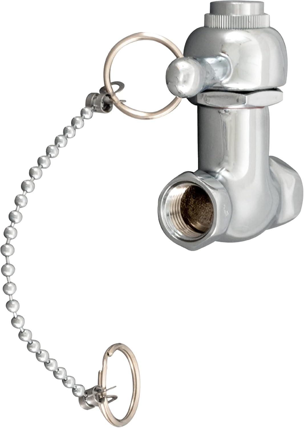 Chrome Brass Self-Closing Pull Chain Shower Valve