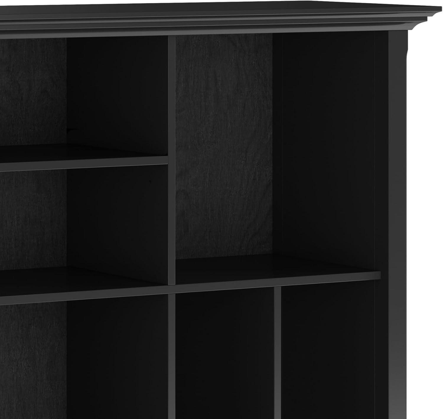 Simpli Home Amherst Solid Wood Multi Cube Bookcase And Storage Unit In Black