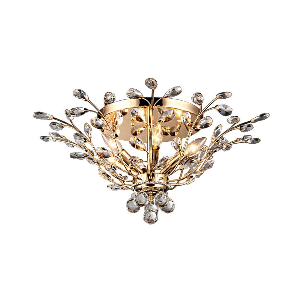 Warehouse of Tiffany Ava 6-light Gold 27-inch Crystal Flush Mount
