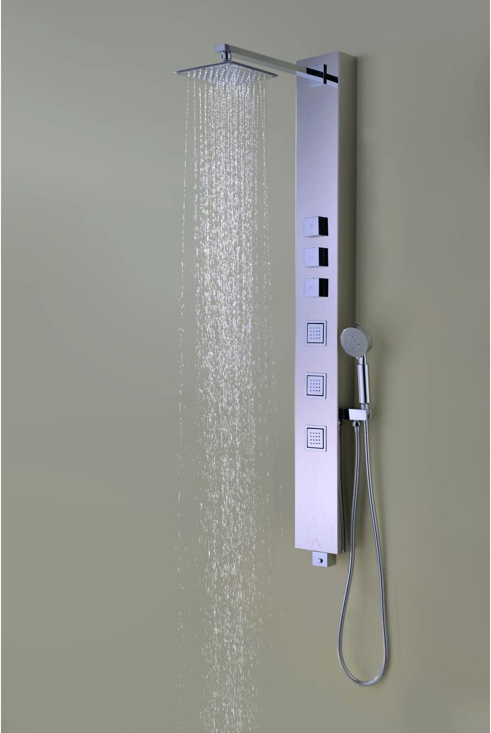 Lann 53'' Shower Panel with Fixed Shower Head