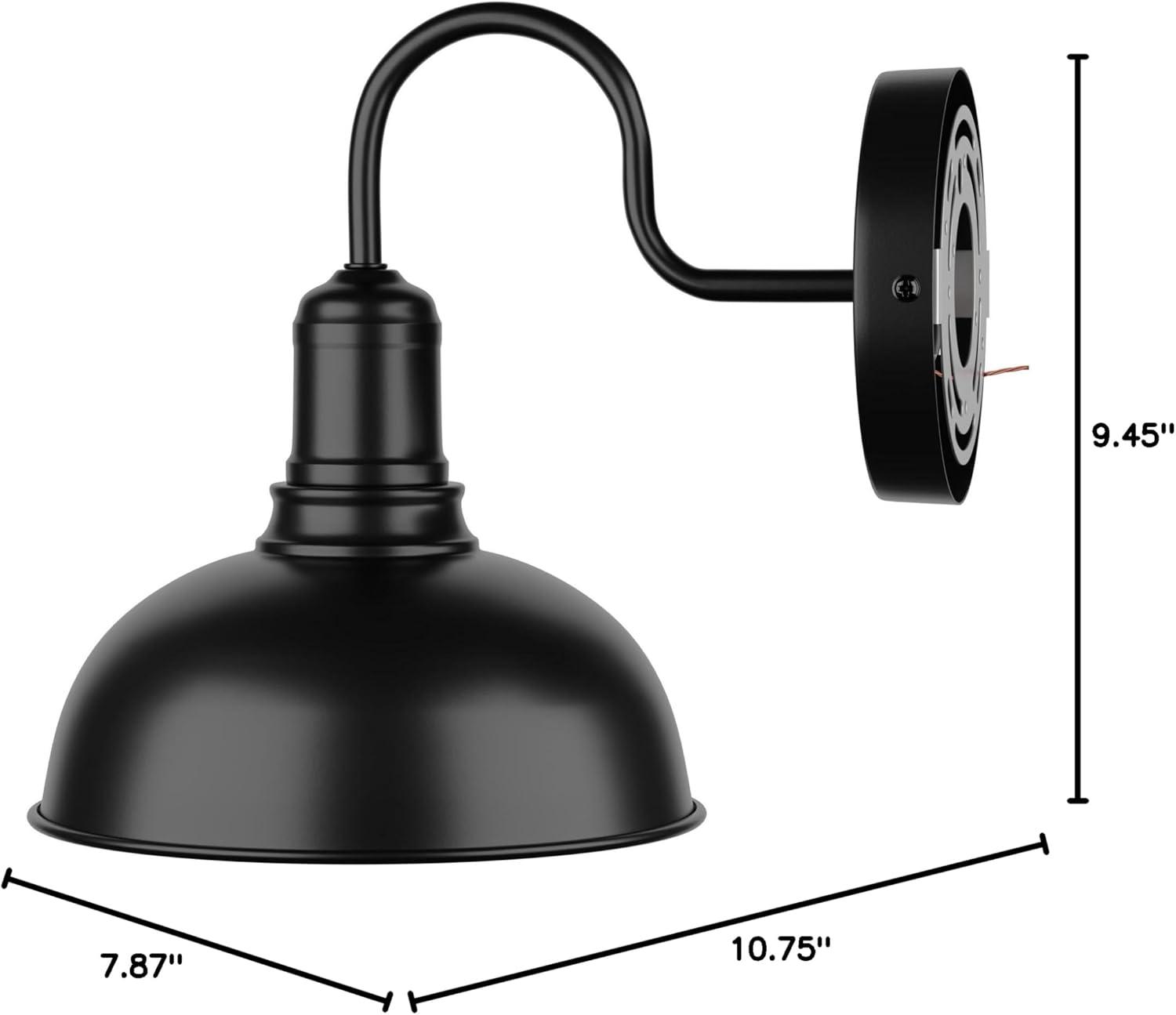 2-Pack Outdoor Wall Lights, Vintage Black Wall Sconces, Exterior Farmhouse Barn Light Fixtures, Indoor Wall Mount Lighting Fixtures, Anti-Rust Waterproof Exterior Light for Patio Porch Doorway Garage