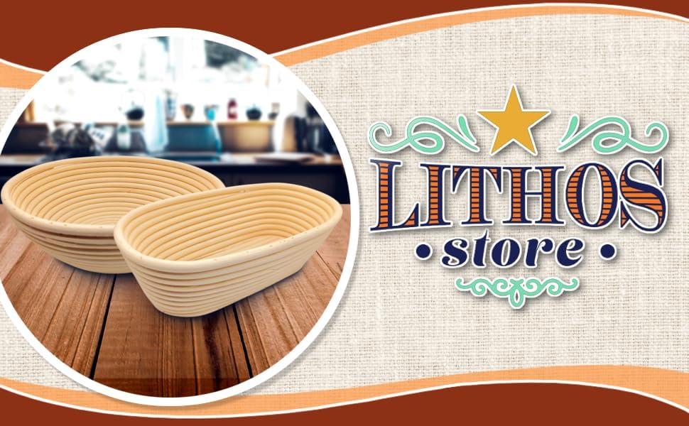 Bread Banneton Proofing Basket Set Of 2, 9 Inch Round & 10 Oval Cane Sourdough Baskets With Lame + Dough Scraper Linen Liner Basting Brush For Making Baking Fermentation