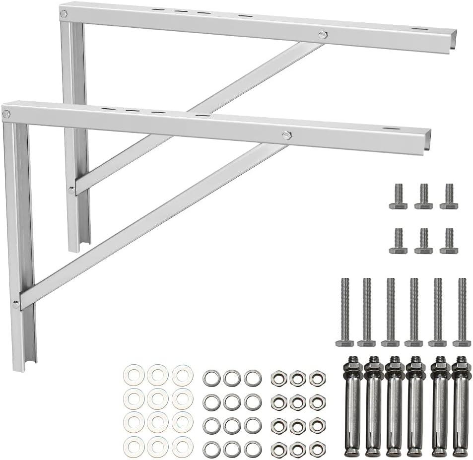 Heavy-Duty Stainless Steel Wall Mount AC Bracket Set