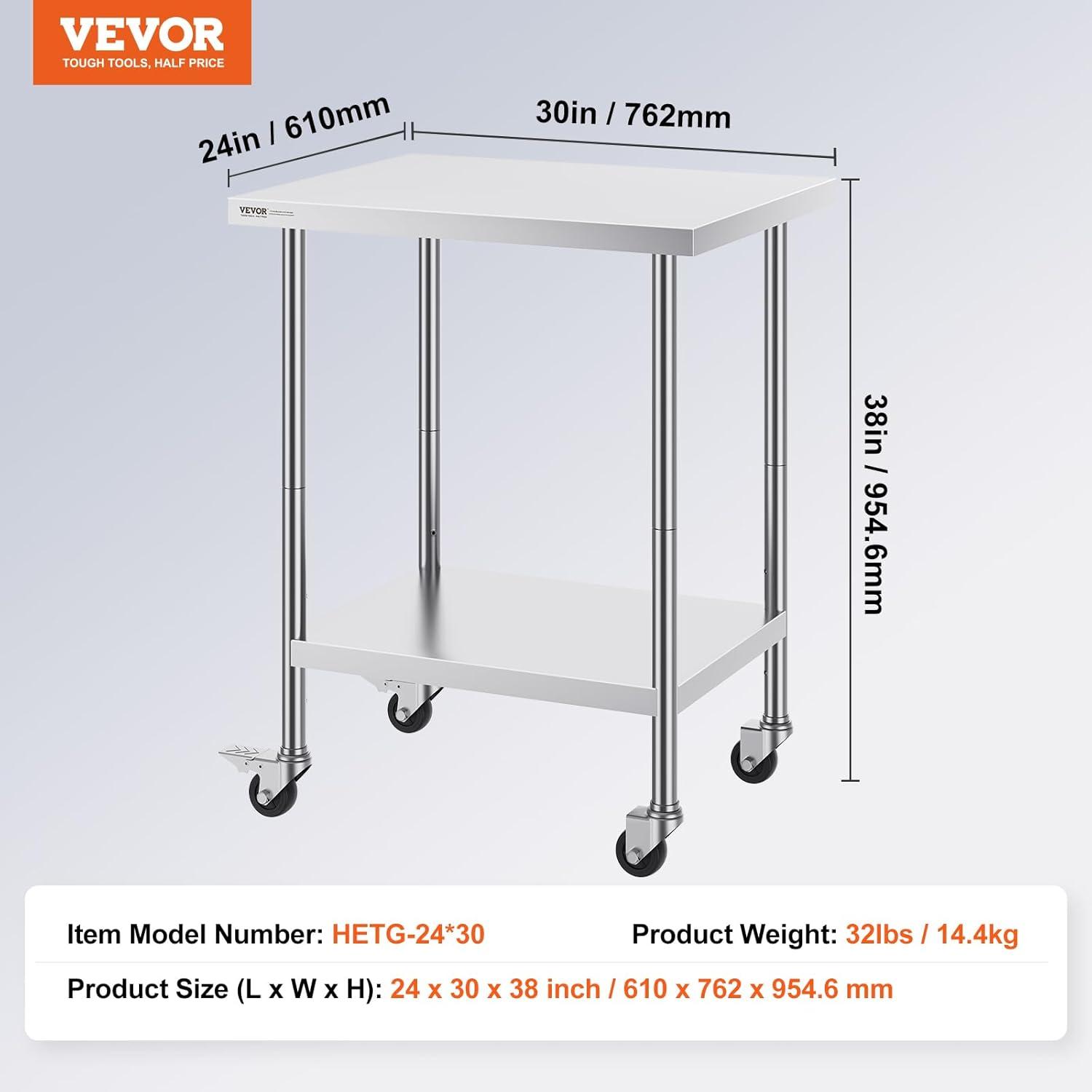 VEVOR Metal Kitchen Cart