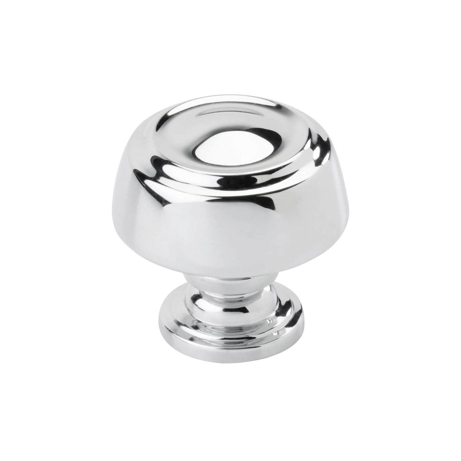 Kane 1-3/16 inch (30mm) Diameter Polished Chrome Cabinet Knob