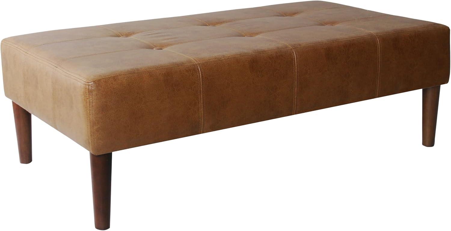 Adryanah Faux Leather Upholstered Bench