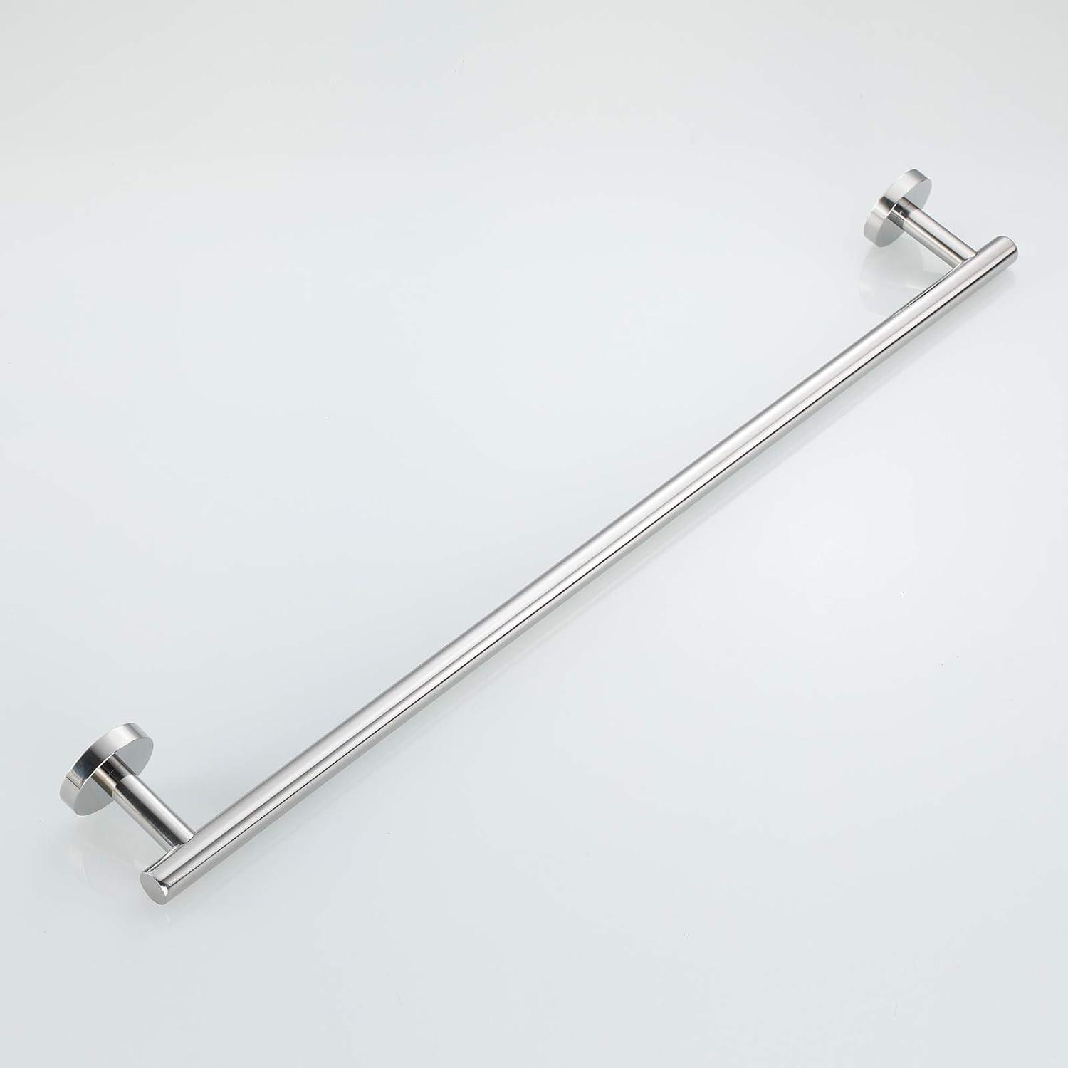 Polished Chrome 24-Inch Stainless Steel Wall-Mounted Towel Bar