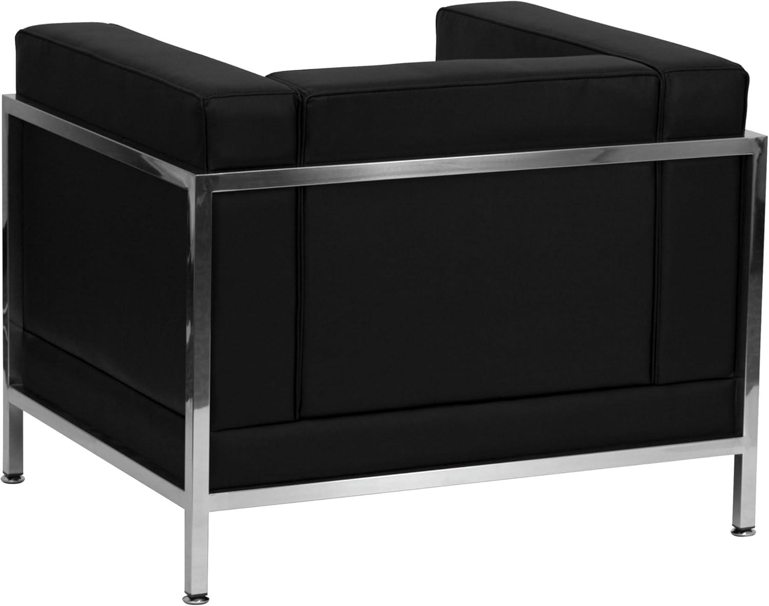 Flash Furniture HERCULES Imagination Series Contemporary Black LeatherSoft Chair with Encasing Frame