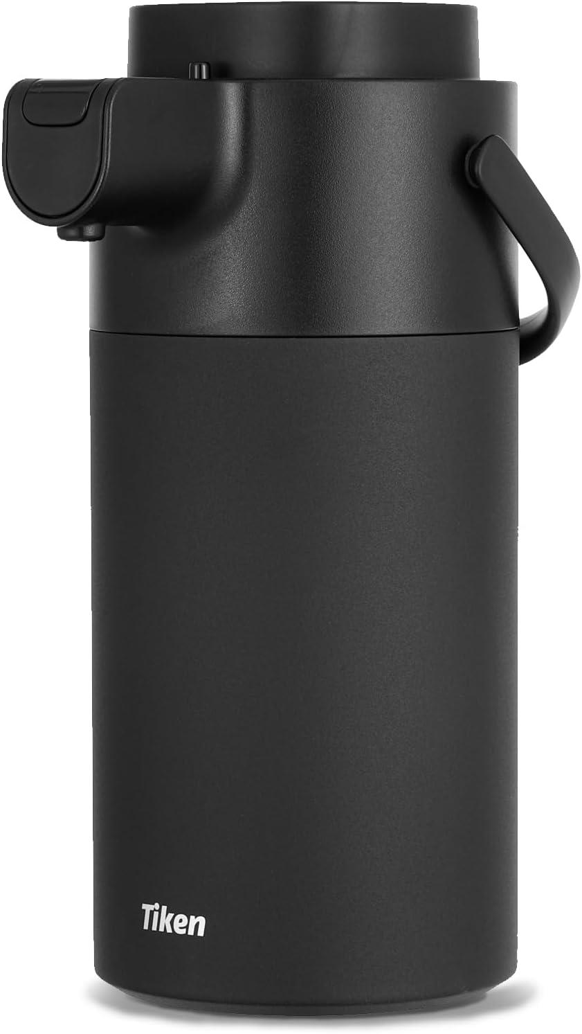 Stack man Airpot Coffee Dispenser With Pump - 135Oz/4L Thermal Coffee Carafes For Hot Beverage - Stainless Steel Insulated Coffee Thermos Carafe, Black