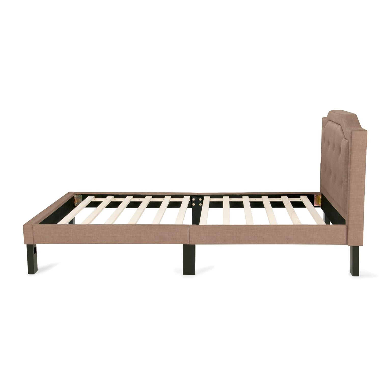 Poundex F9346T Teen Twin Size Bed In Gray Fabric