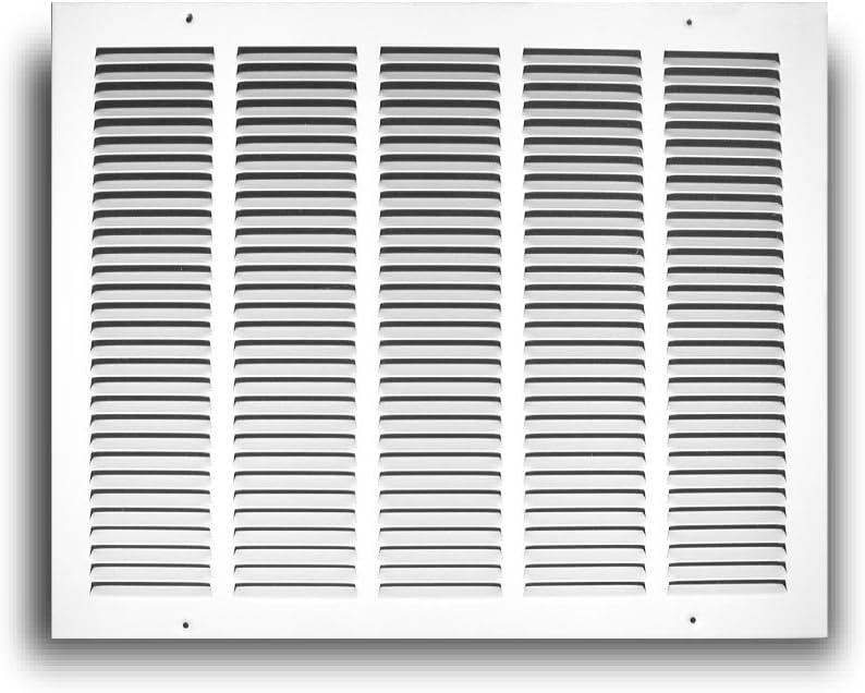 14 in. x 6 in. White Stamped Return Air Grille
