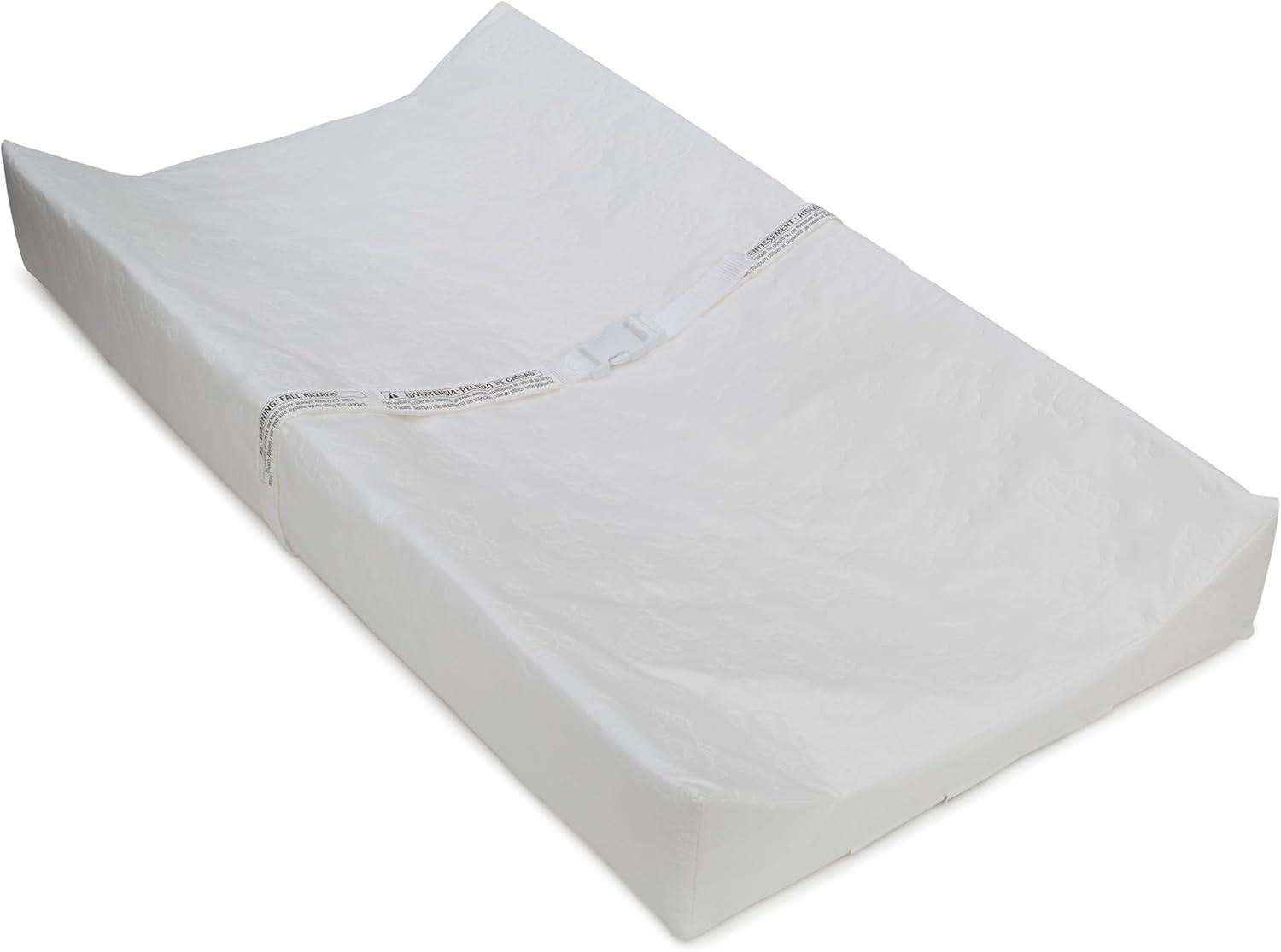 White Waterproof Contoured Baby Changing Pad