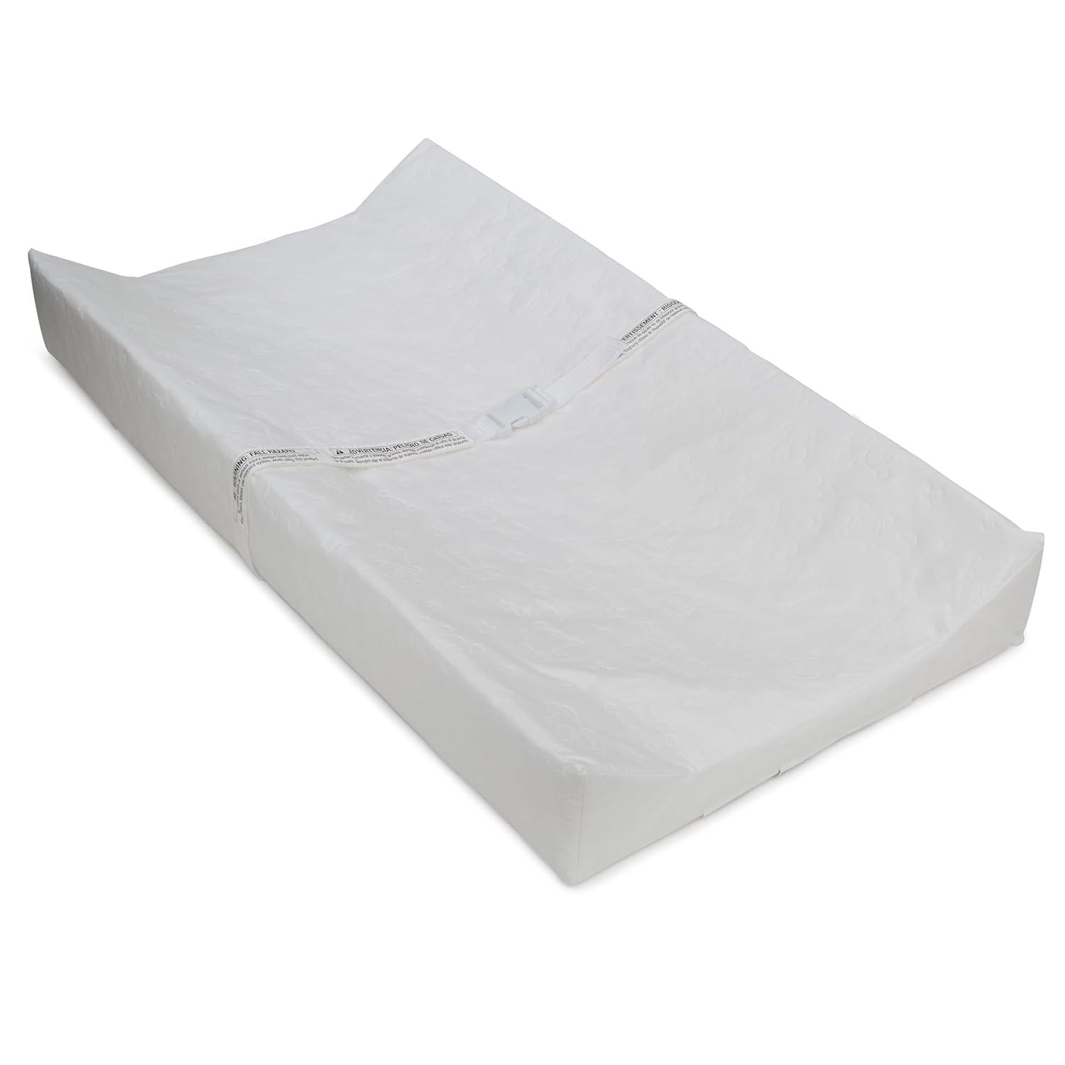 White Waterproof Contoured Baby Changing Pad