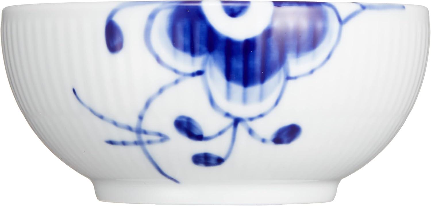 Blue Fluted Mega Hand-Painted Ceramic Fruit Serving Bowl