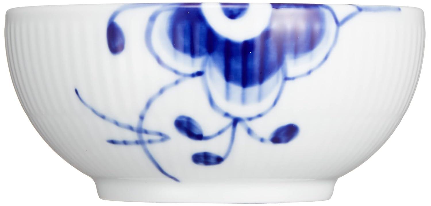 Blue Fluted Mega Hand-Painted Ceramic Fruit Serving Bowl