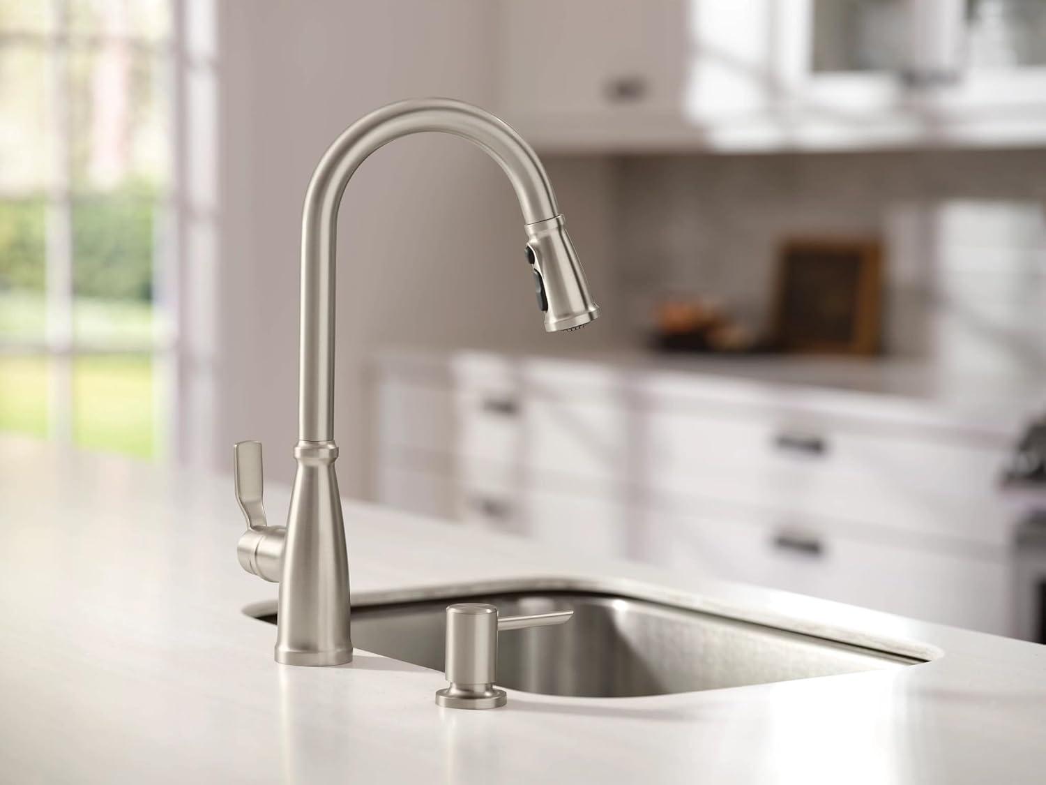 Moen Nolia 1-Handle Pull-Down High Arc Kitchen Faucet, Spot Resistant Stainless