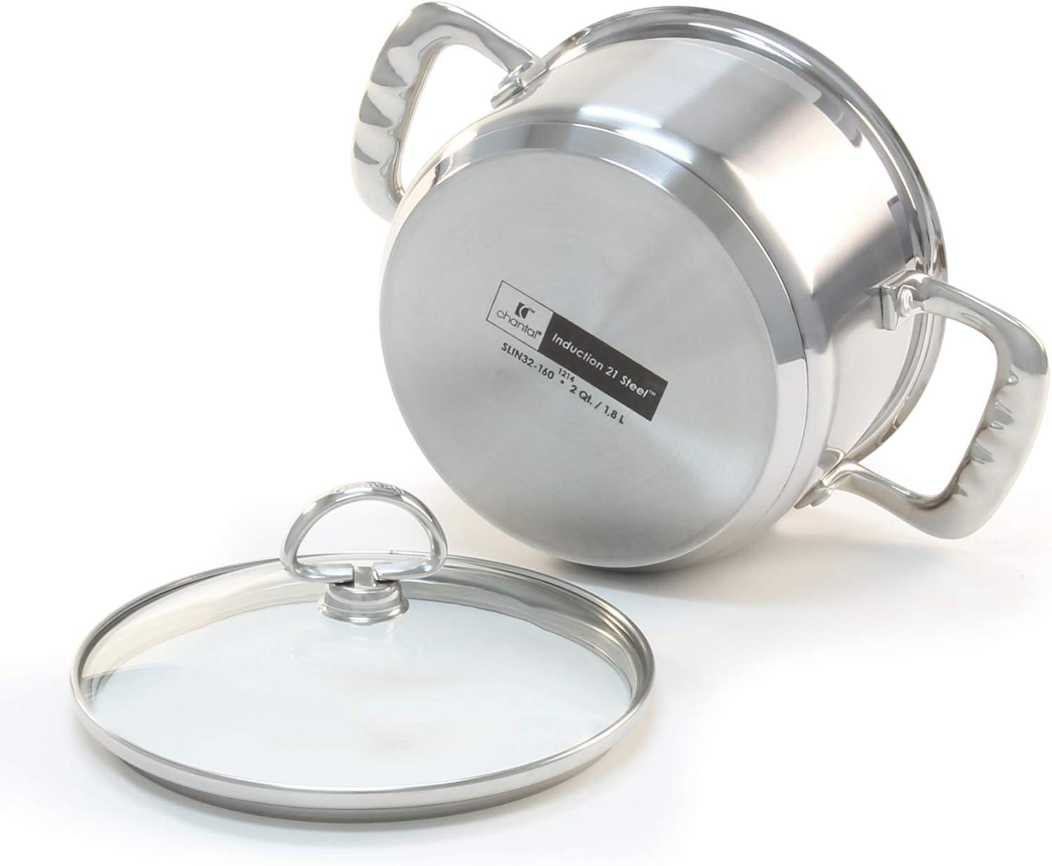 Chantal Induction 21 Steel 2 qt. Soup Pot w/ Glass Lid