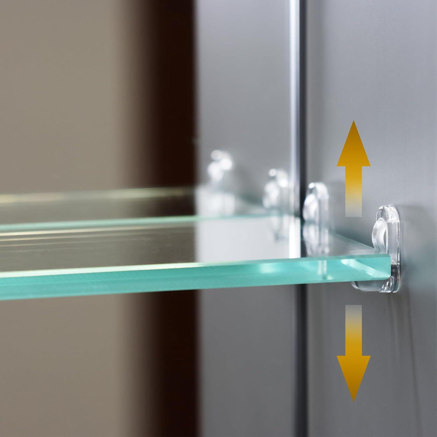 MEDUNJESS MEDUNJESS 72''x36'' Surface or Recessed Mount LED Medicine Cabinet with Mirror and Defogger 3 doors Medicine Cabinet