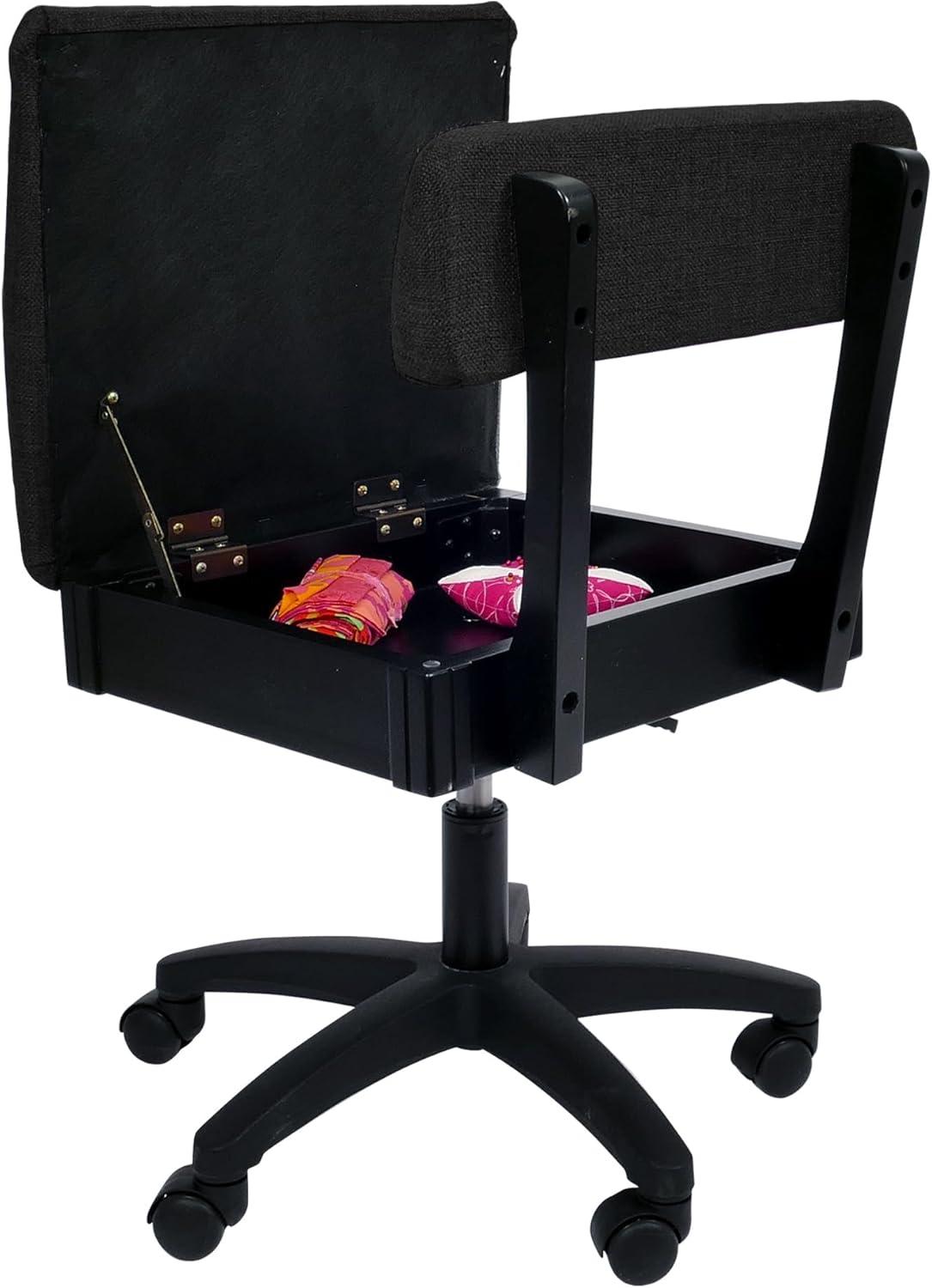 Arrow Sewing Adjustable Height Hydraulic Sewing Chair with Under Seat Storage by Arrow Classic Sewing Furniture