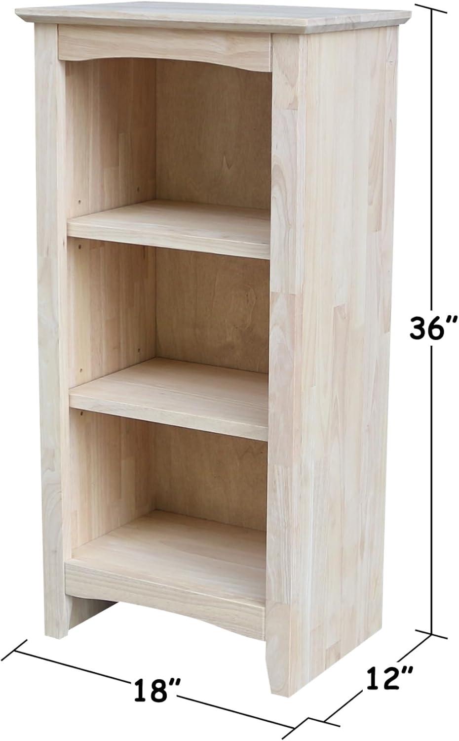 Shaker Bookcase Unfinished Brown - International Concepts