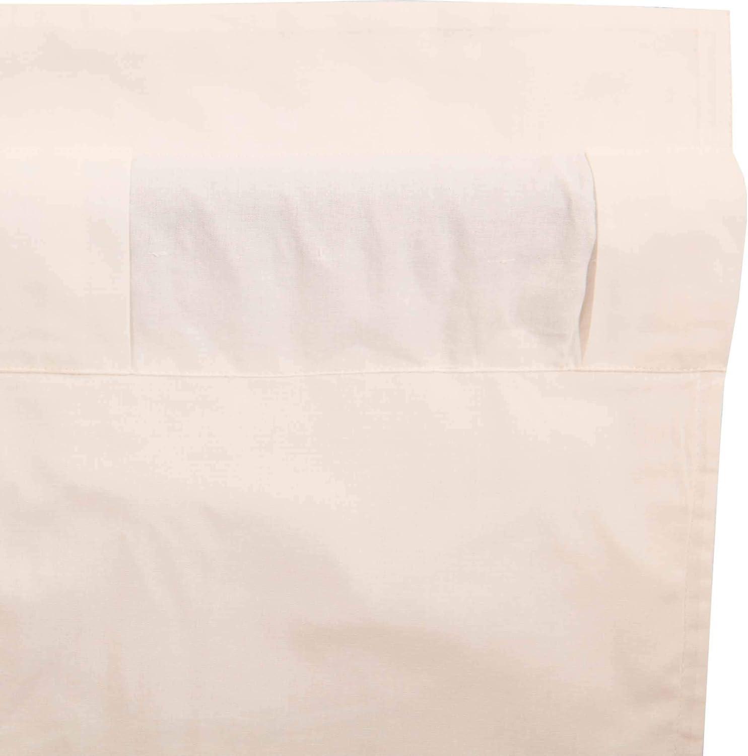 VHC Brands Simple Life Flax Prairie Short Panel Set, Creme (2 Panels)