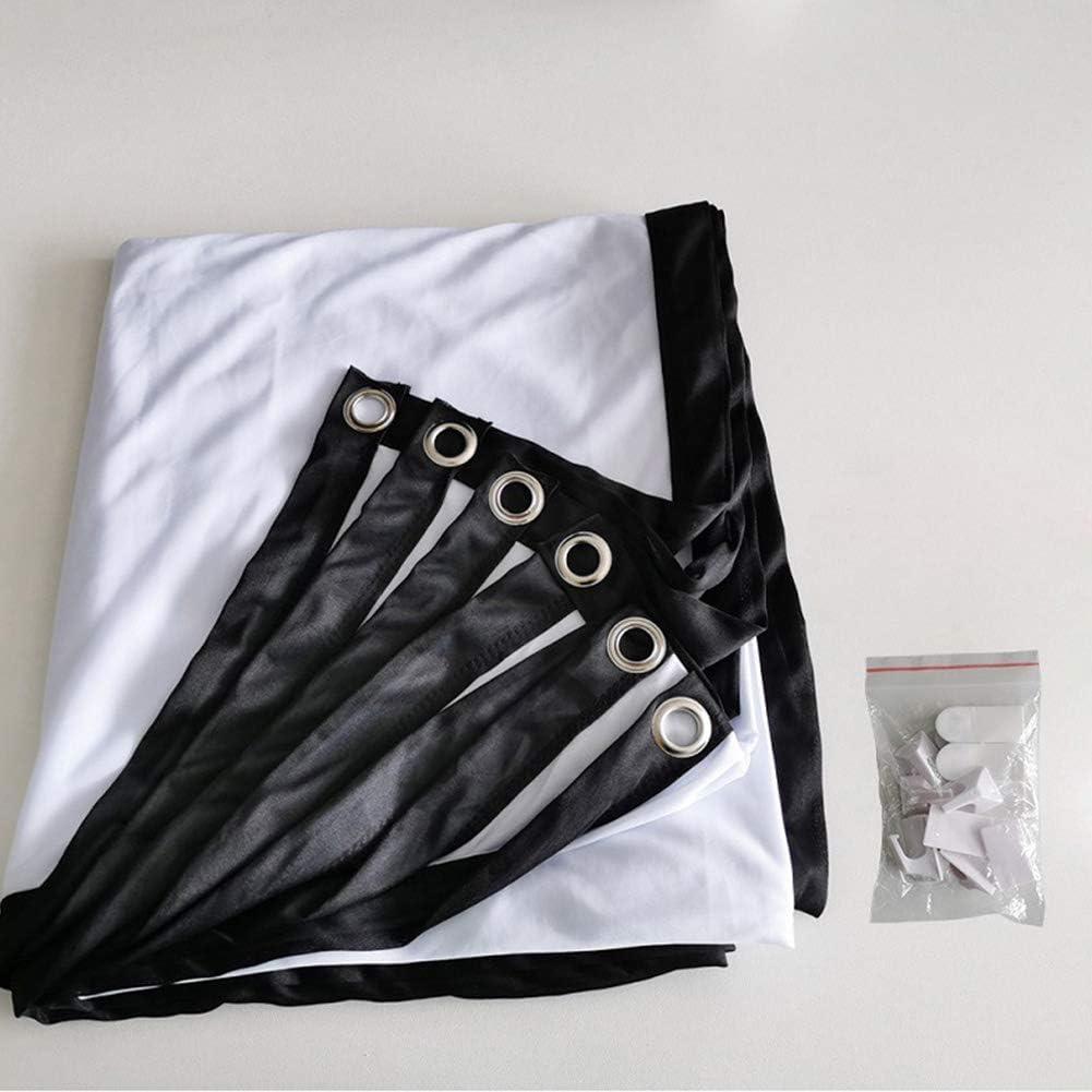 Projector Screen, White Projector Screen, 16:9 No Crease Home Theater Foldable Projection Screen 60"|72"|84"|100"|120"|150"