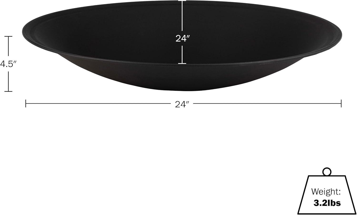 Pure Garden Fire Bowl - 24in Firepit Insert for DIY Fire Ring or Replacement - High Temp Finish Fire Pit Bowl - Fire Pits for Outside Wood Burning by Pure Garden