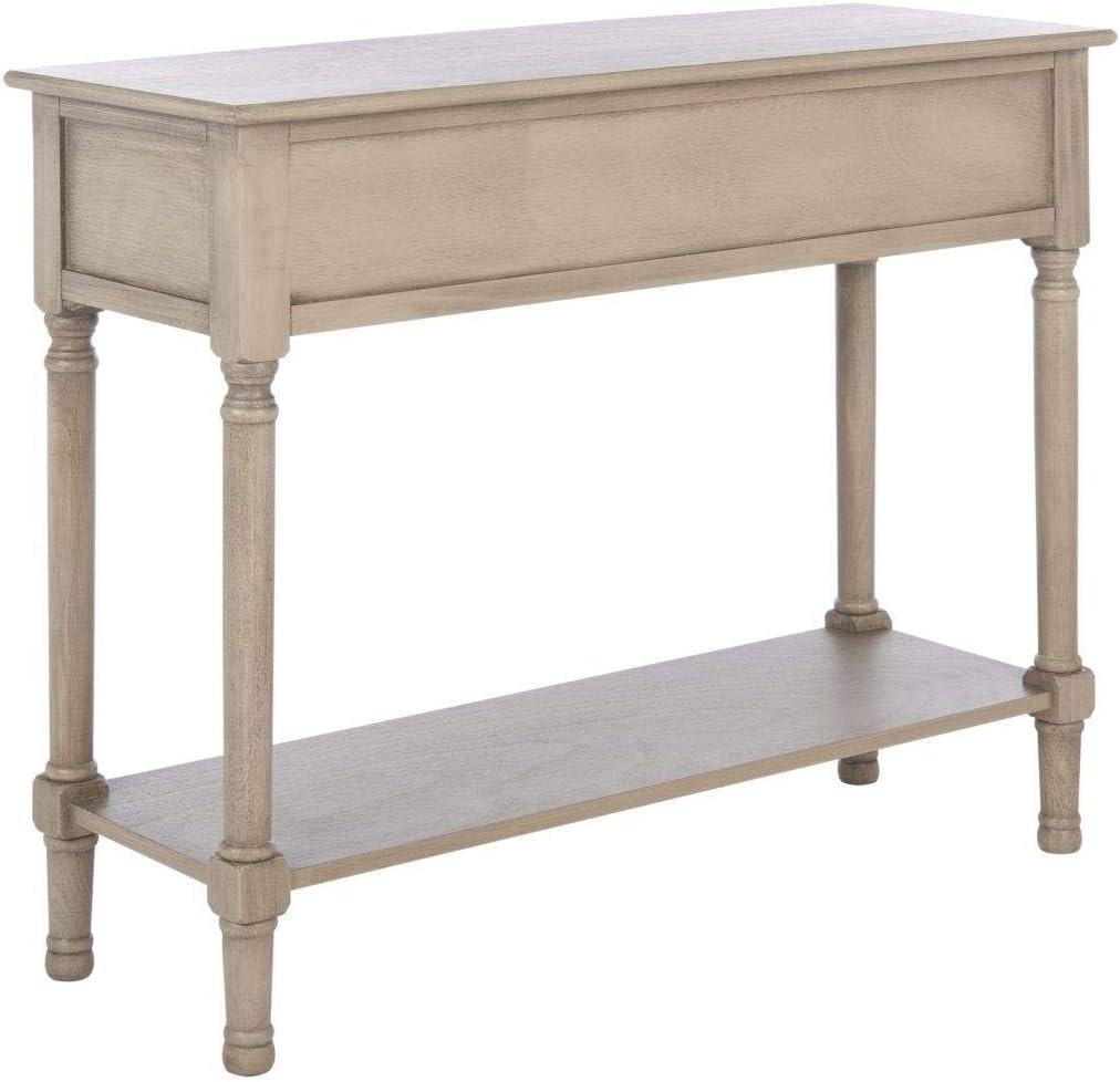 SAFAVIEH Peyton French 2-Drawer Off-White/Brown Wood Console Table (35.5 in. W x 13 in. D x 29.5 in. H)