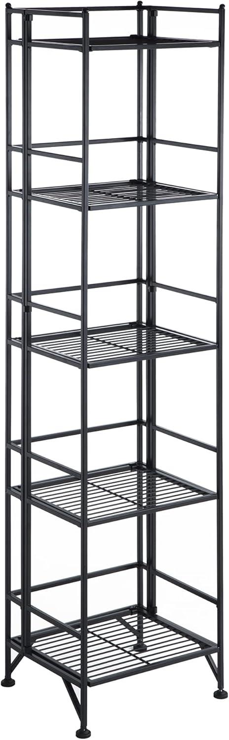 Convenience Concepts Designs2Go 5-Tier Folding Metal Shelf in Black Metal Finish