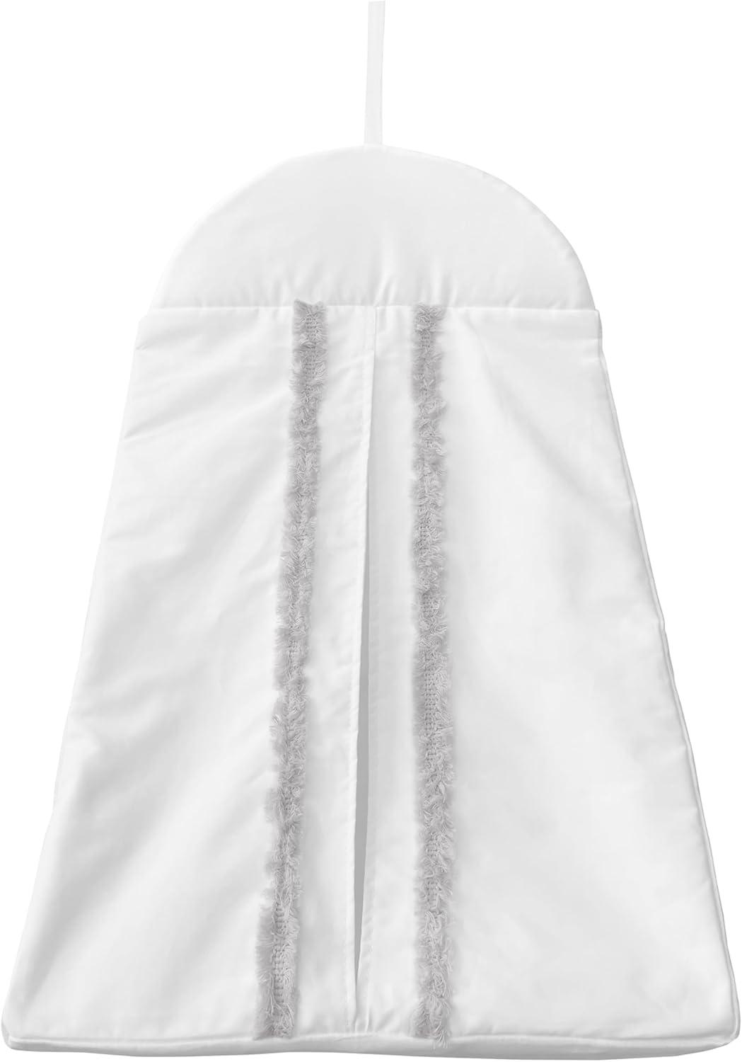 Sweet Jojo Designs Boy Girl Gender Neutral Unisex Baby Crib Bedding Set - Boho Fringe White and Grey Collection 4pc