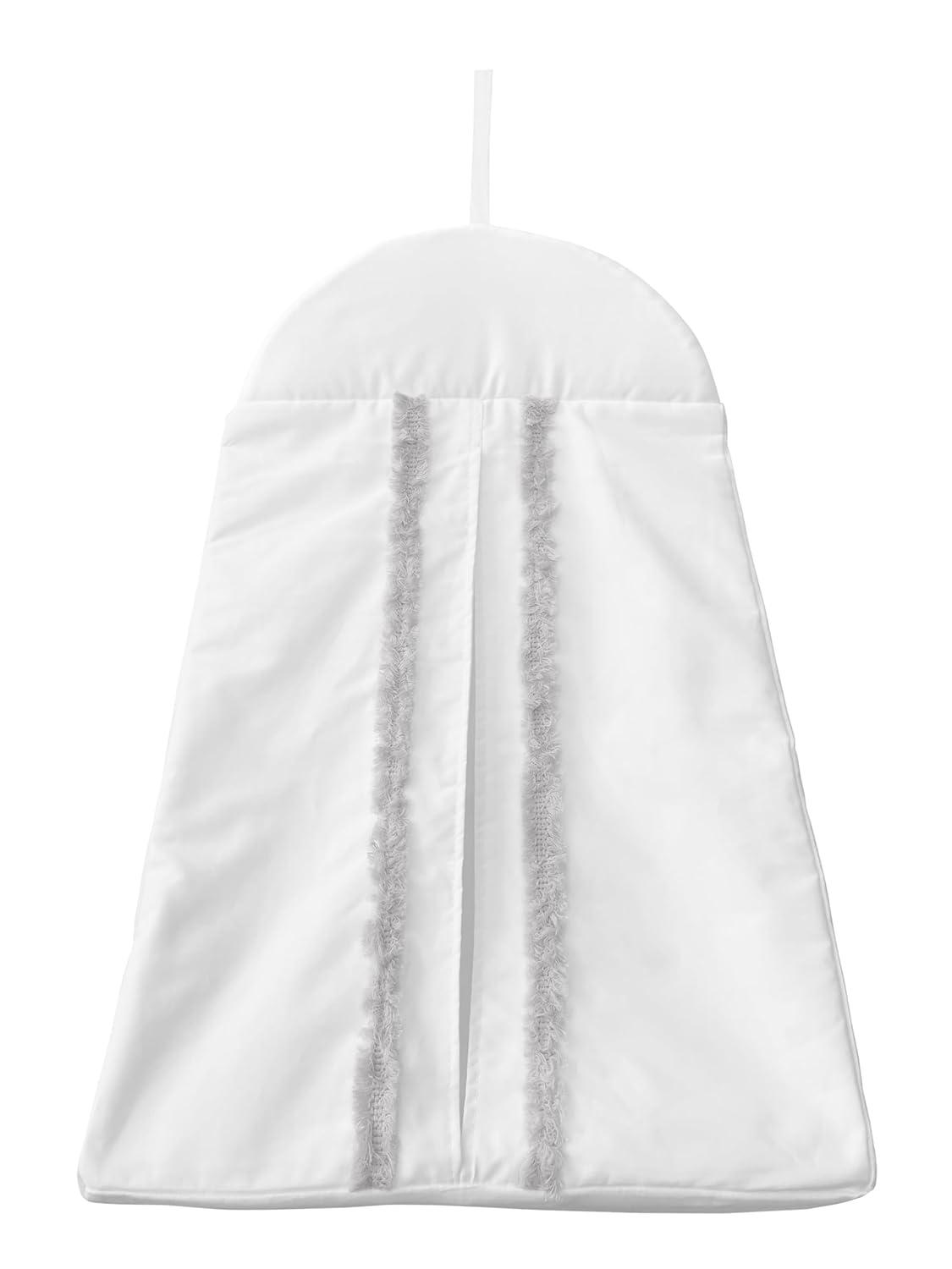 Sweet Jojo Designs Boy Girl Gender Neutral Unisex Baby Crib Bedding Set - Boho Fringe White and Grey Collection 4pc