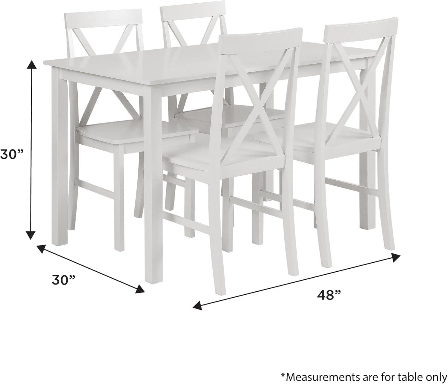 5 - Piece Dining Set with X-Back Chairs