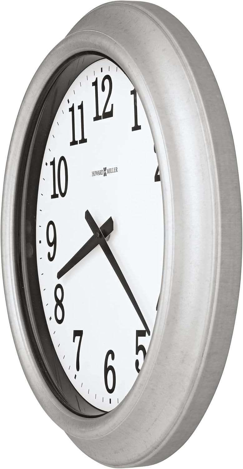 Howard Miller 18'' Gray Galvanized Steel Wall Clock