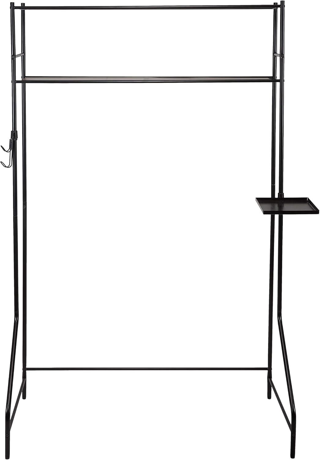 Organize It All Over The Bed/Desk Steel Etagere Spacesaver Black Kennedy International: Decorative Storage, 2 Open Shelves