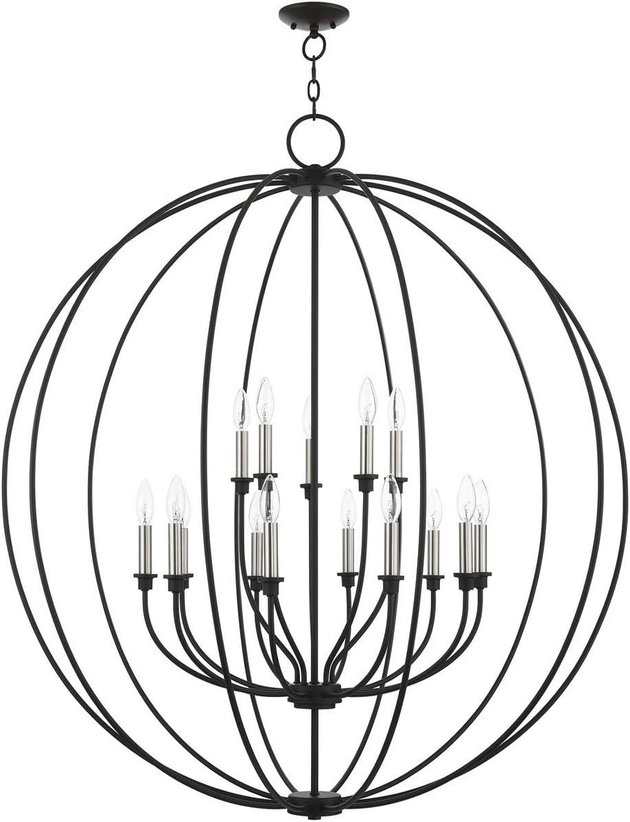15 Light Black Chandelier with Steel base material