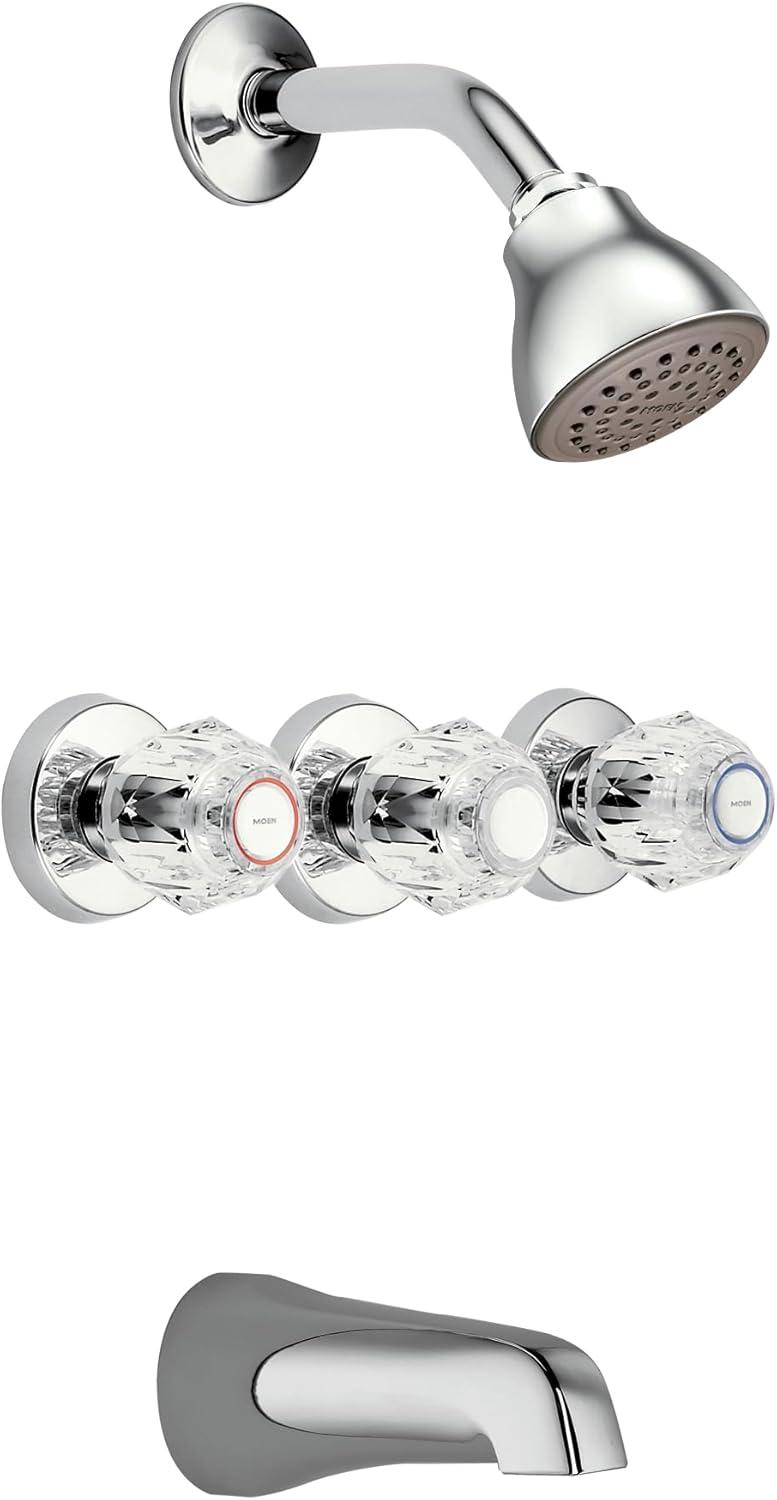 Moen Chateau Tub and Shower Faucet with Knob Handles 2995EP