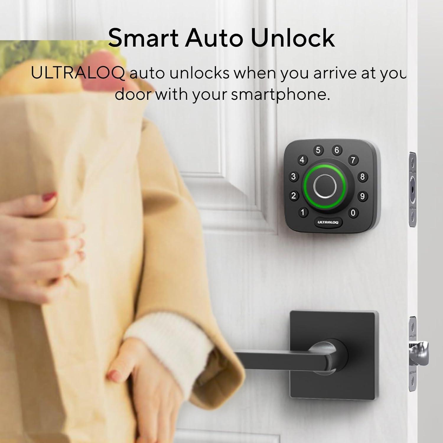 U-Tec U-Bolt Pro Bluetooth 6-in-1 Fingerprint and Keypad Smart Home Lock