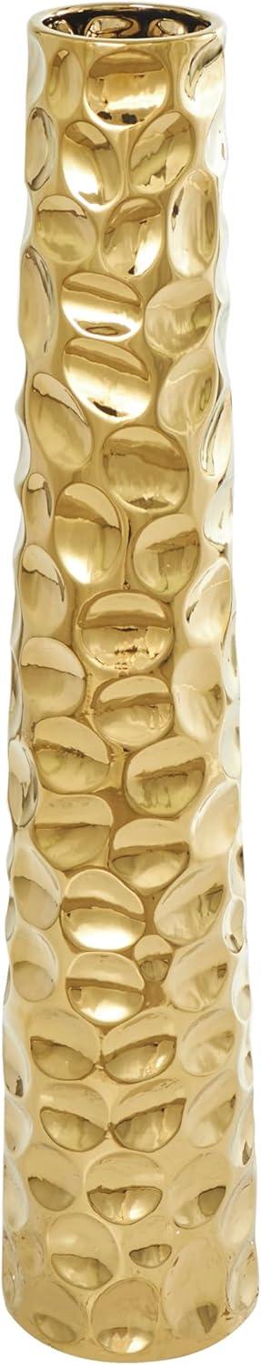 Meltham Ceramic Cone Decorative Vase with Concaved Bubble Texture