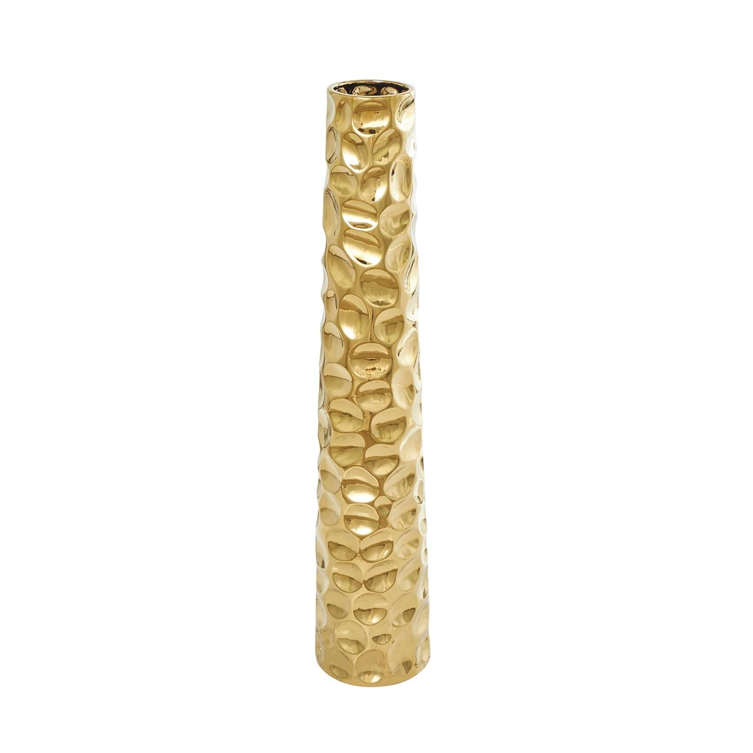 Meltham Ceramic Cone Decorative Vase with Concaved Bubble Texture