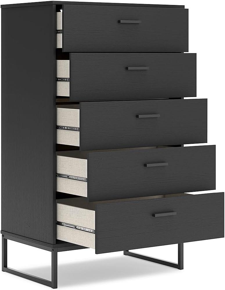 Signature Design by Ashley Socalle 5 Drawer Dresser, Black